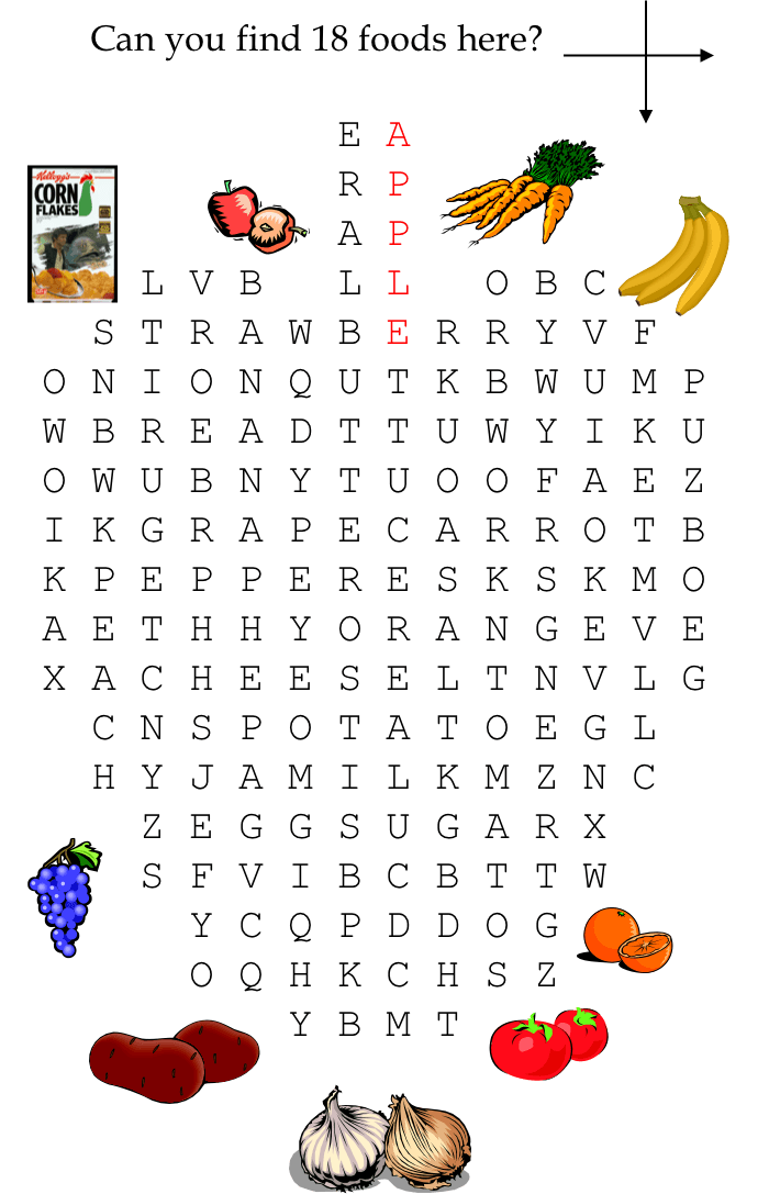 Word Search – Foods 